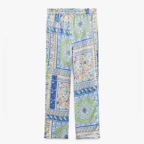 ZARA BOHO PAISLEY PRINTED PANTS - Picture 6 of 6